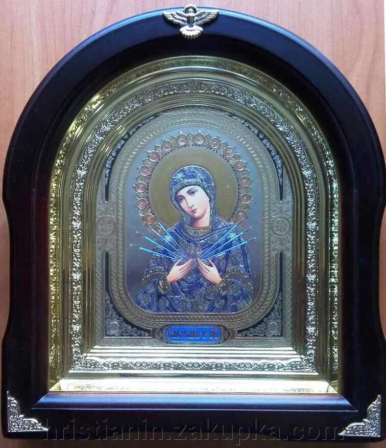 Ікона в дерев'яній рамі "Арка" в подарунковій коробці, Семістрільна, 26х29 см. від компанії ІНТЕРНЕТ МАГАЗИН "ХРИСТИЯНИН" церковне начиння - фото 1