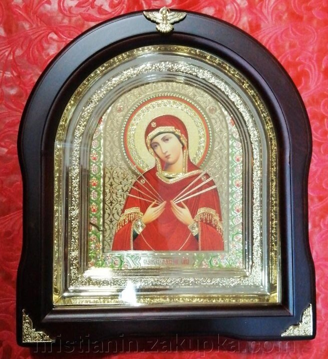 Ікона в дерев'яній рамі "Арка" в подарунковій коробці, Семістрільна від компанії ІНТЕРНЕТ МАГАЗИН "ХРИСТИЯНИН" церковне начиння - фото 1