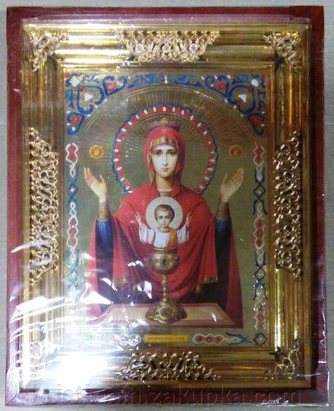 Икона в деревянном киоте, "Неупиваемая Чаша" від компанії ІНТЕРНЕТ МАГАЗИН "ХРИСТИЯНИН" церковне начиння - фото 1