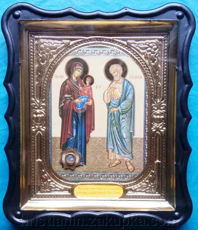 Ікона в пластиковому фігурному кіоті з ладаном, "Іоаким і Анна" від компанії ІНТЕРНЕТ МАГАЗИН "ХРИСТИЯНИН" церковне начиння - фото 1