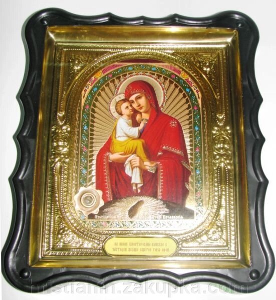 Ікона в пластиковому фігурному кіоті з ладаном, "Почаївська" від компанії ІНТЕРНЕТ МАГАЗИН "ХРИСТИЯНИН" церковне начиння - фото 1