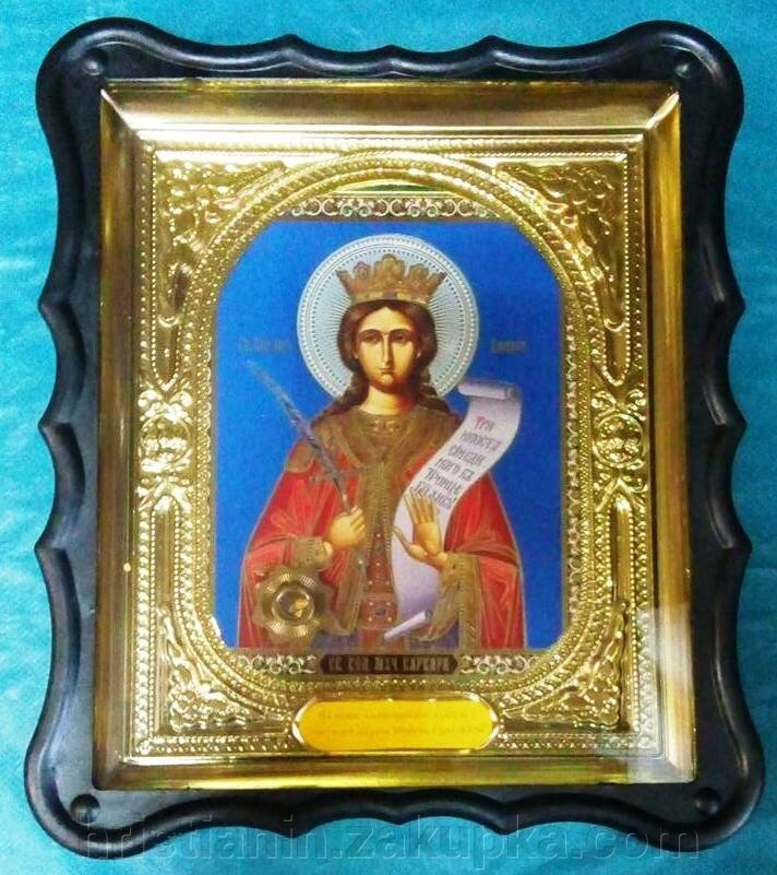 Ікона в пластиковому фігурному кіоті з ладаном, "Варвара" від компанії ІНТЕРНЕТ МАГАЗИН "ХРИСТИЯНИН" церковне начиння - фото 1