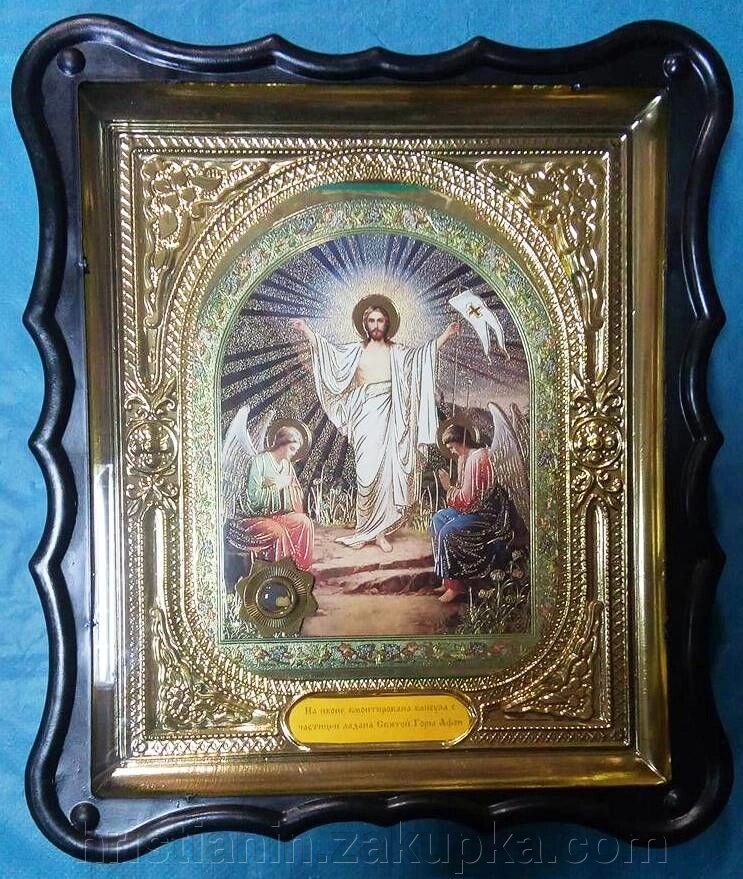 Ікона в пластиковому фігурному кіоті з ладаном, "Воскресіння Христове" від компанії ІНТЕРНЕТ МАГАЗИН "ХРИСТИЯНИН" церковне начиння - фото 1