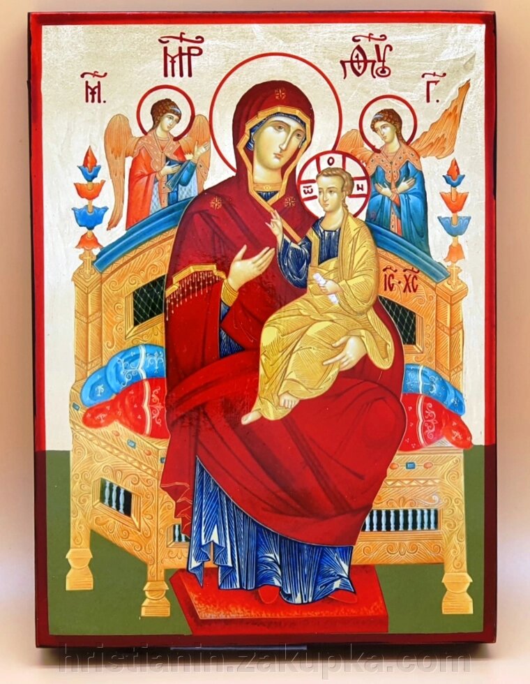 Ікона візантійська, "Всецариця" 17х23 від компанії ІНТЕРНЕТ МАГАЗИН "ХРИСТИЯНИН" церковне начиння - фото 1