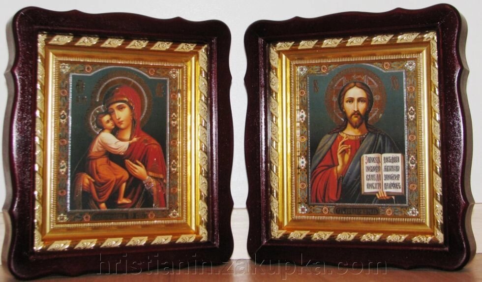 Ікони пара з "Феодорівської" 20х24 від компанії ІНТЕРНЕТ МАГАЗИН "ХРИСТИЯНИН" церковне начиння - фото 1