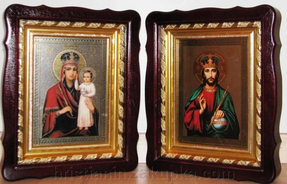 Ікони пара з "Призри на смирення", 21х26 від компанії ІНТЕРНЕТ МАГАЗИН "ХРИСТИЯНИН" церковне начиння - фото 1