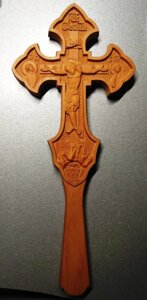 Хрест требний дерев'яний, великий груша, 12х28, 5 см.