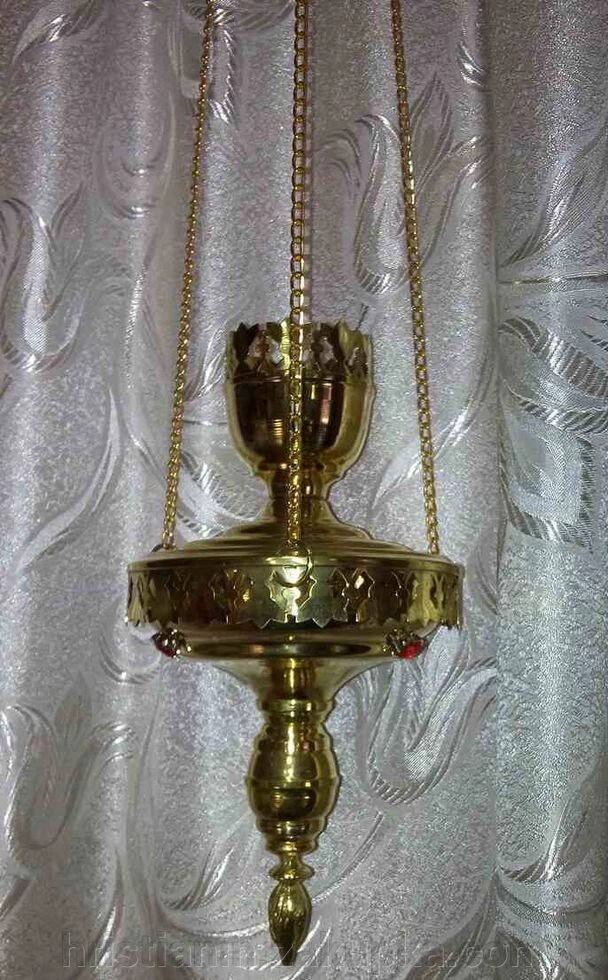 Лампада металлическая подвесная малая від компанії ІНТЕРНЕТ МАГАЗИН "ХРИСТИЯНИН" церковне начиння - фото 1