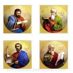Литография 15х15, «Евангелисты», комплект 4 иконы від компанії ІНТЕРНЕТ МАГАЗИН "ХРИСТИЯНИН" церковне начиння - фото 1