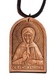 Медальйон шкіряний на шкіряній тасьмі, "Матрона" від компанії ІНТЕРНЕТ МАГАЗИН "ХРИСТИЯНИН" церковне начиння - фото 1