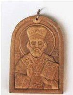 Медальйон шкіряний на шкіряній тасьмі, "Миколай" від компанії ІНТЕРНЕТ МАГАЗИН "ХРИСТИЯНИН" церковне начиння - фото 1