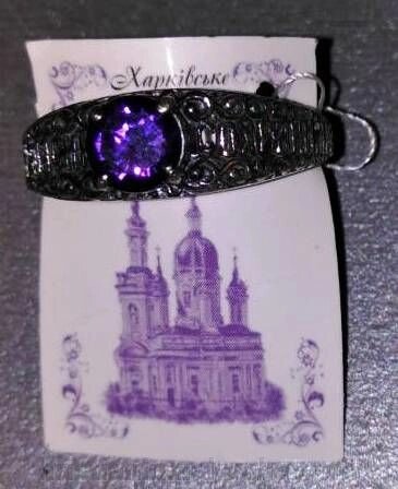 Перстень срібний жіночий з молитвою + великий камінь, №20, розміри в асортименті від компанії ІНТЕРНЕТ МАГАЗИН "ХРИСТИЯНИН" церковне начиння - фото 1