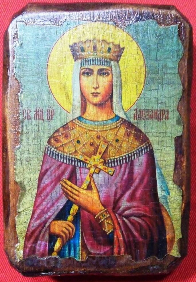 Ікона під старовину, "Александра" 7х10 — фото 1