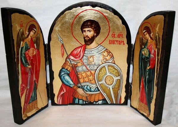 Складення дерев'яне "під старовину" на золоті, "Віктор", в подарунковій упаковці, 23х35 — фото 1