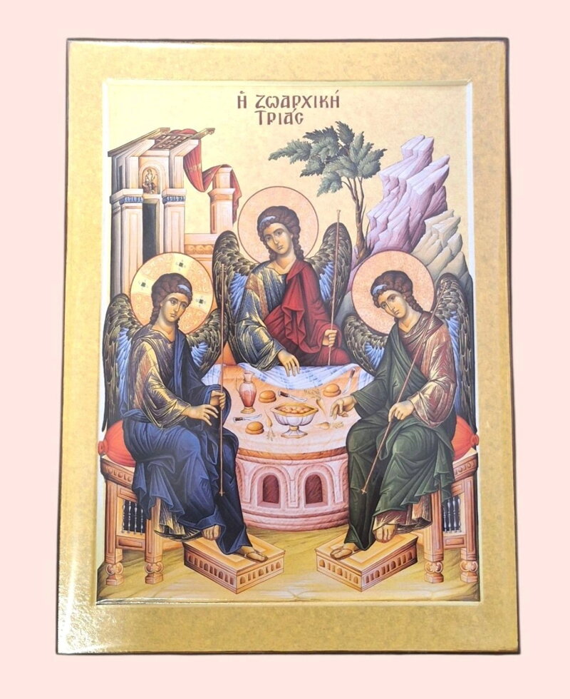 Ікона на дошці, «Трійця Старозавітна». — фото 1