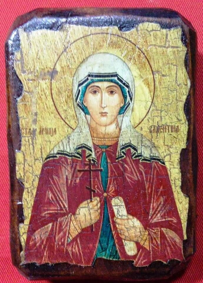 Ікона під старовину, "Валентина" 7х10 — фото 1