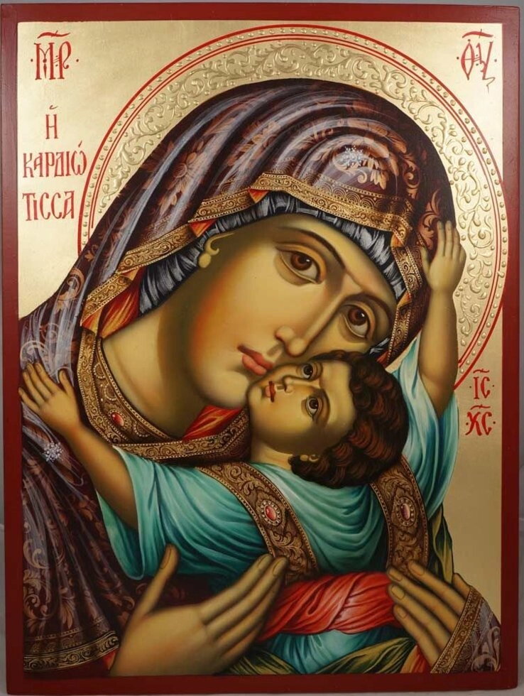 Ікона чорне золото, "Кардіотісса" 13х17 — фото 1