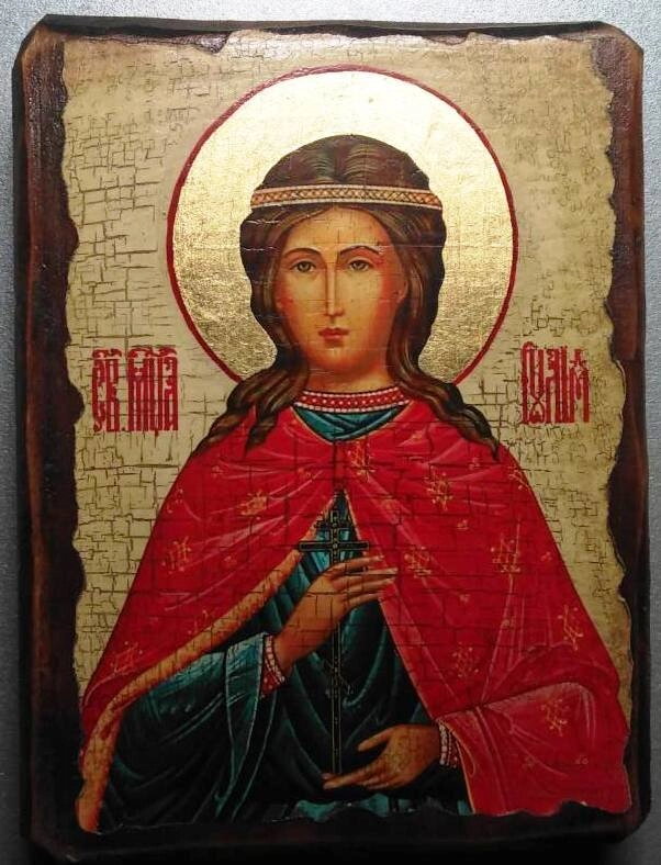 Ікона на дереві "під старовину" "Юлія (Іулія)" 13х17 — фото 1