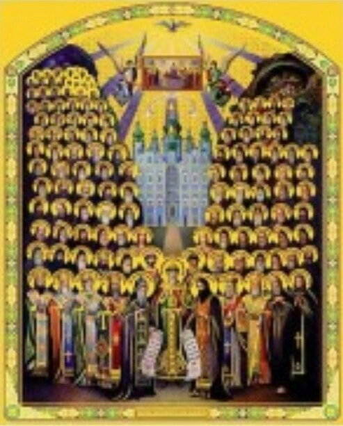 Ікона поліграфічна "Собор Печерський Преподобних" — фото 1