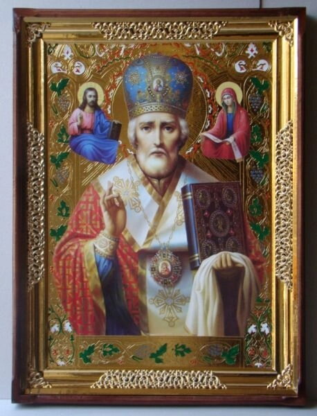 Ікона Храмова "Микола поясний" 68х82 см. — фото 1