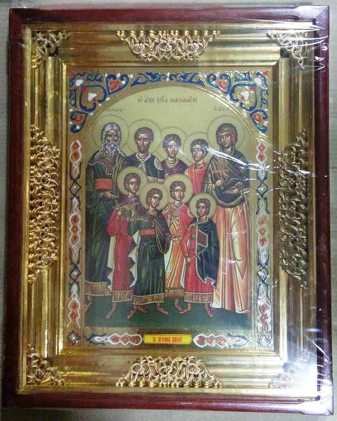 Ікона в дерев'яному кіоті "Мученики Маккавеи" — фото 1