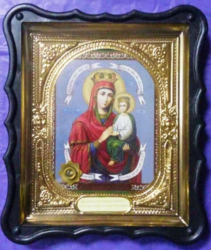 Ікона в пластиковому фігурному кіоті з ладаном, "Споручниця грішних" — фото 1