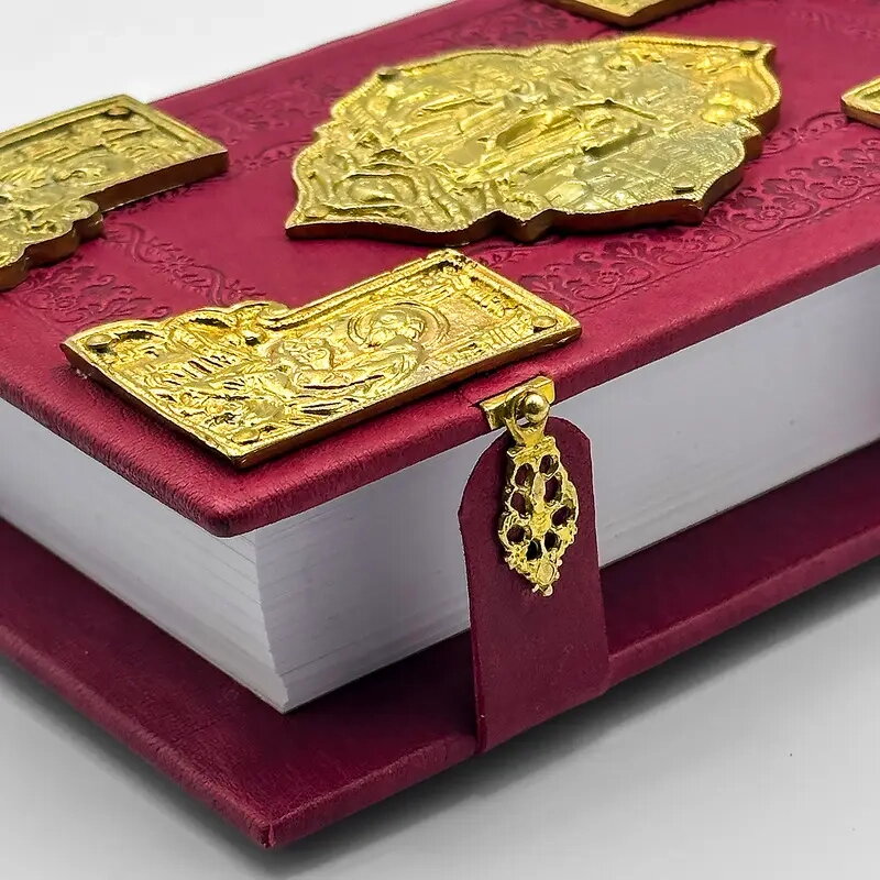 Євангеліє требне церковнослов'янським з металевими вставками в шкіряній палітурці ручної роботи. — мініатюра 3