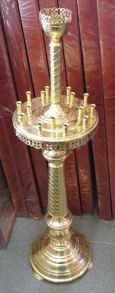 Підсвічник підлоговий храмовий, дитячий на 24 свічки — фото 1