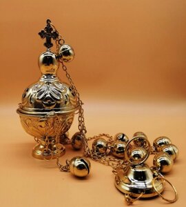 Кадило кругле з позвонцями латунь, мале