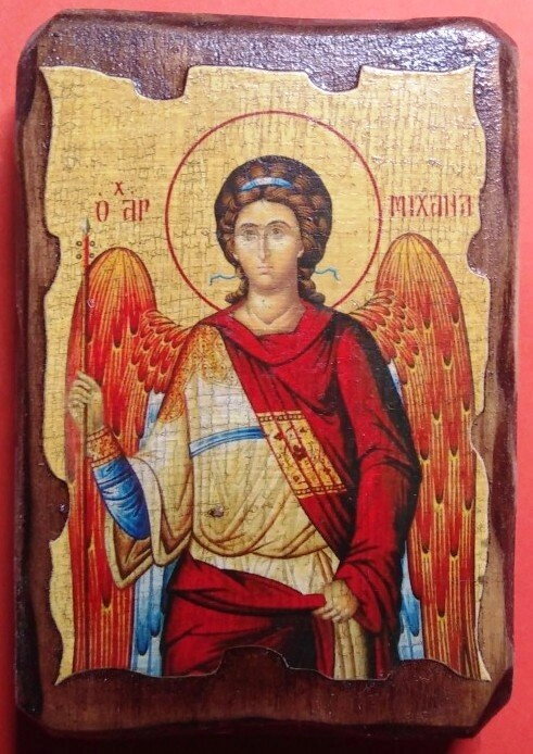 Ікона під старовину "Михайло архангел" 7х10 см. — фото 1