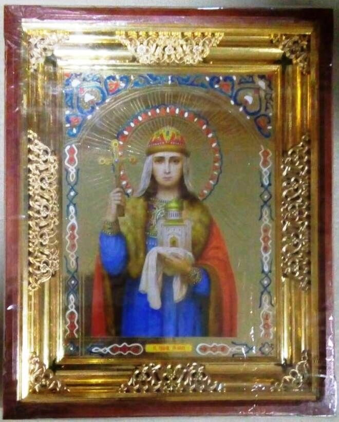 Ікона у дерев’яному кіоті, "Ольга" — фото 1