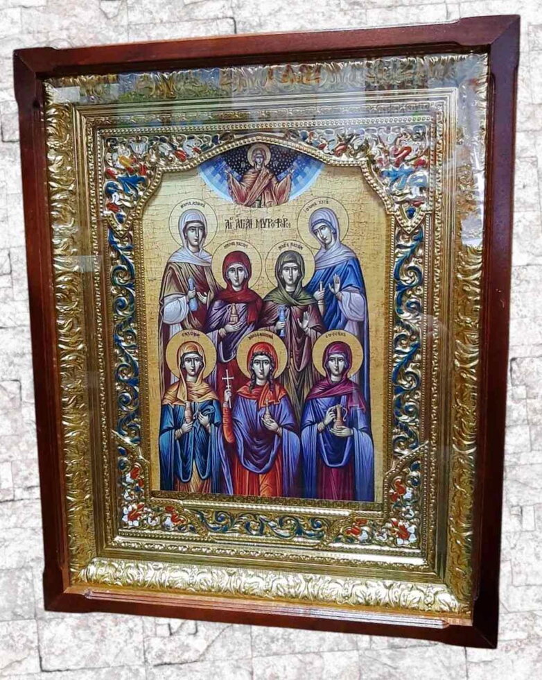 Ікона в дерев'яному кіоті, "Жінки Мироносиці" — фото 1