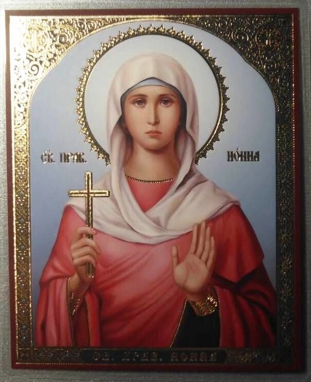 Ікона ламінована "Нонна", подвійне тиснення — фото 1