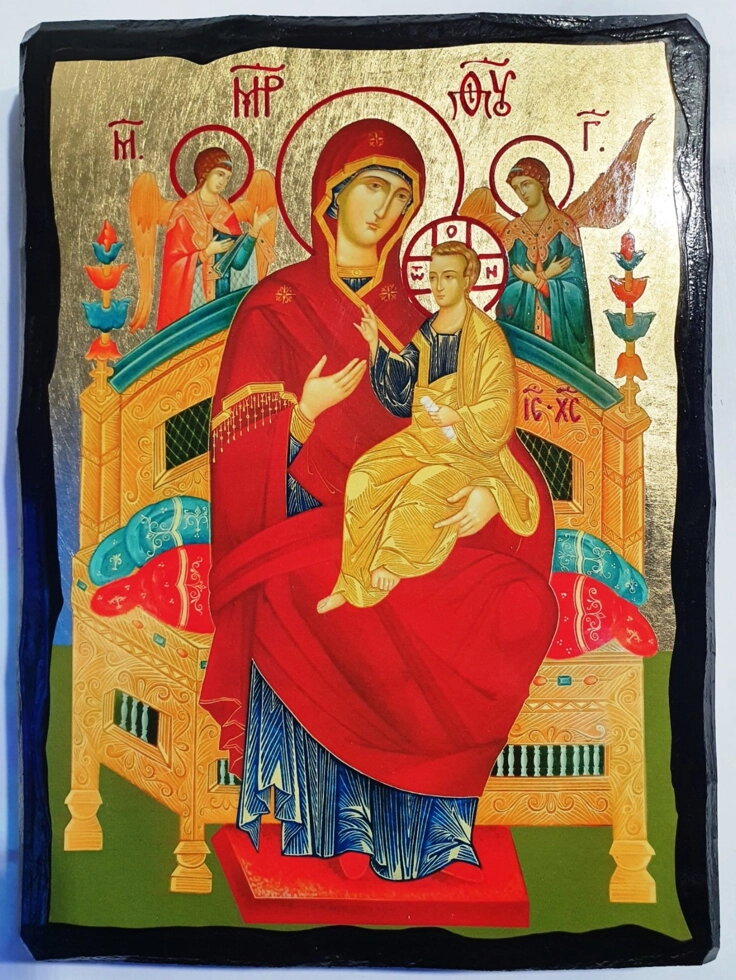 Ікона чорне золото, "Всецариця", 17х23 — фото 1