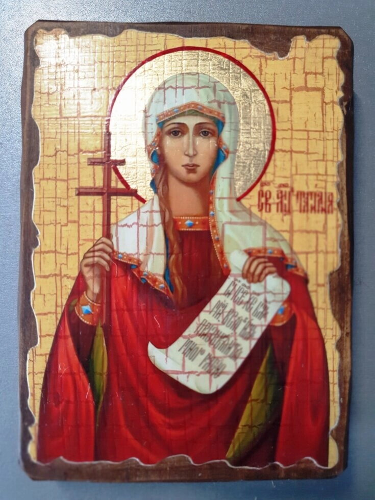 Ікона на дереві під старовину "Тетяна" 13х17 см. — фото 1