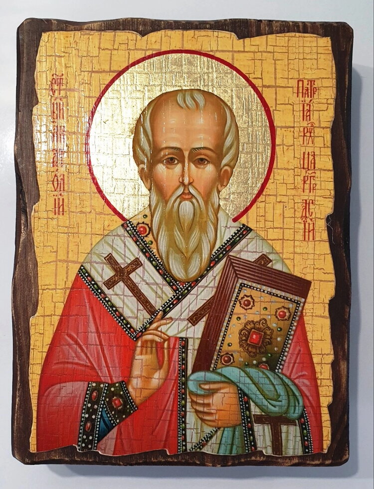 Ікона на дереві "під старовину" "Анатолій" 13х17 — фото 1
