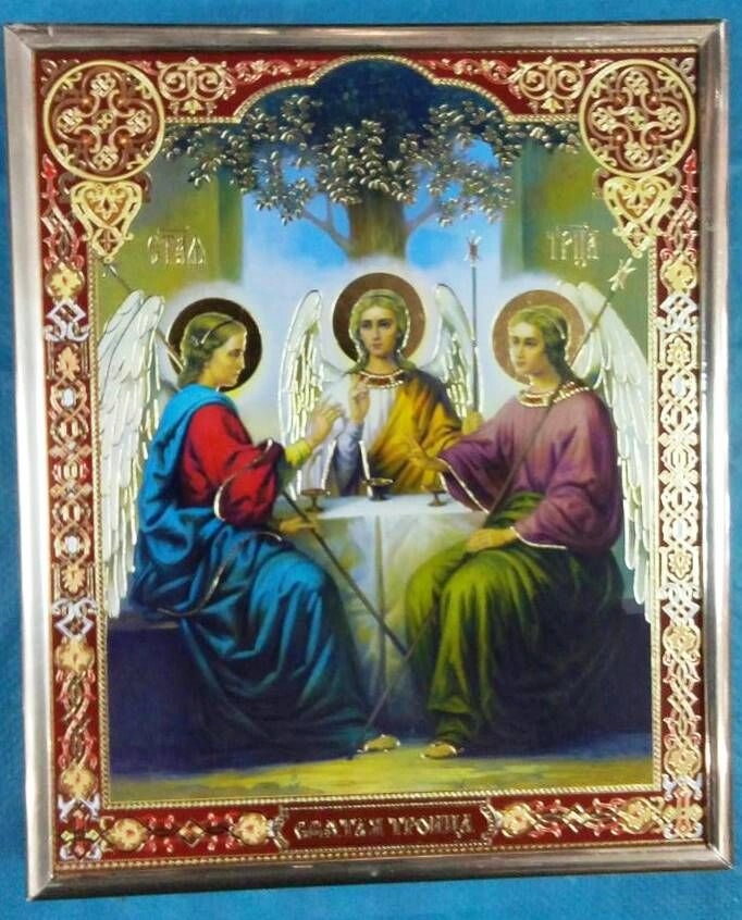 Ікона на ДСП 15х18, "Трійця Старозавітна" — фото 1