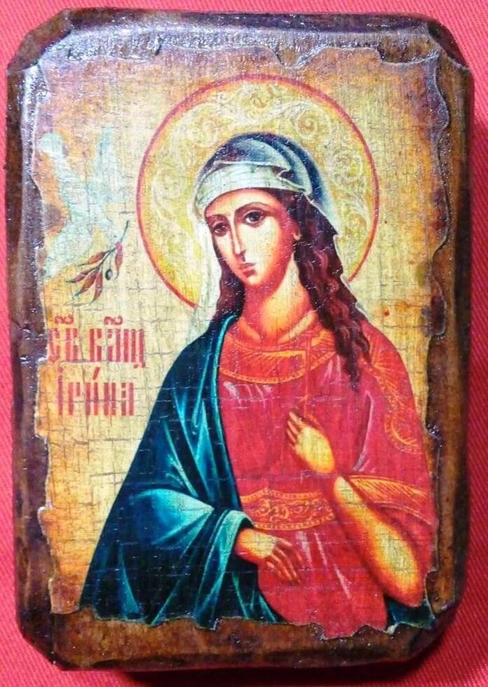 Ікона під старовину, "Ирина" 7х10 — фото 1
