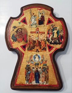 Хрест дерев'яний Олексіївський" під старовину", 13х17