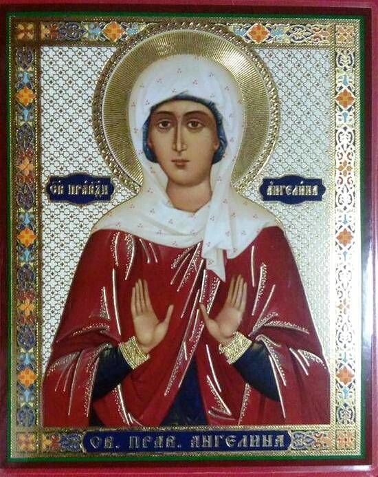 Ікона ламінована "Ангеліна", подвійне тиснення — фото 1