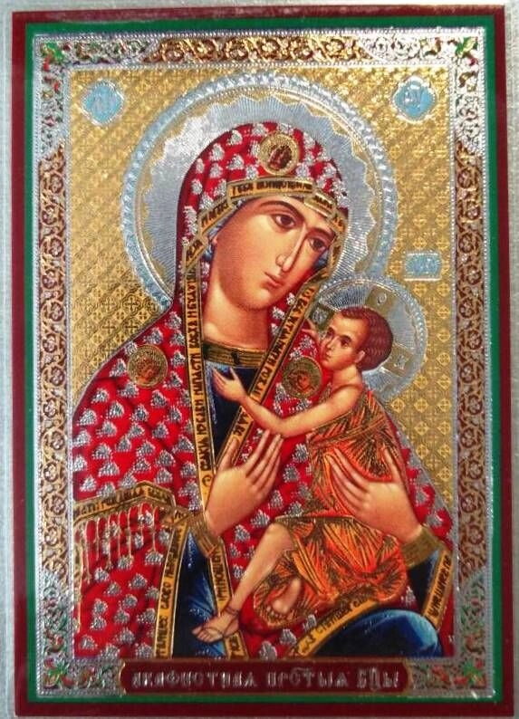 Ікона ламінована "Акафістна", подвійне тиснення — фото 1