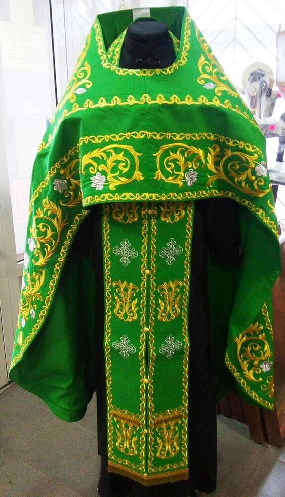 Облачення зелене вишитий 150/52, з покрівцямі — мініатюра 2