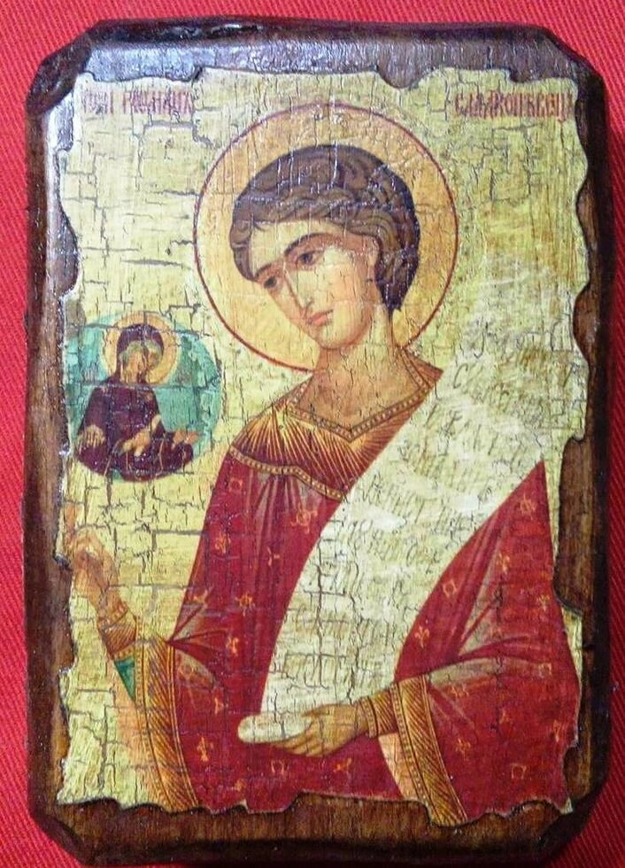 Ікона під старовину, "Роман Солодкоспівець" 7х10 — фото 1