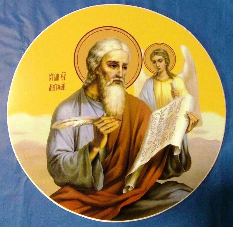 Комплект ікон на царські врата, круглі на пластику (6 штук) діаметр 20 см. — мініатюра 6