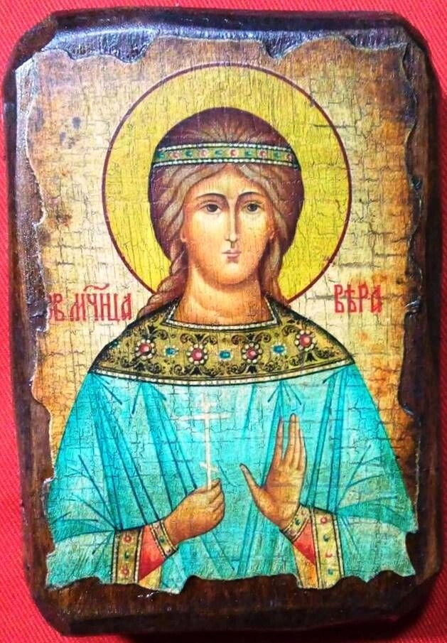 Ікона під старовину, "Віра" 7х10 — фото 1