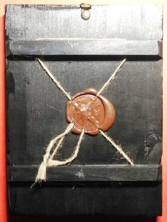 Ікона чорне золото, "Гурій, Самон і Авів", 21х28 — мініатюра 2