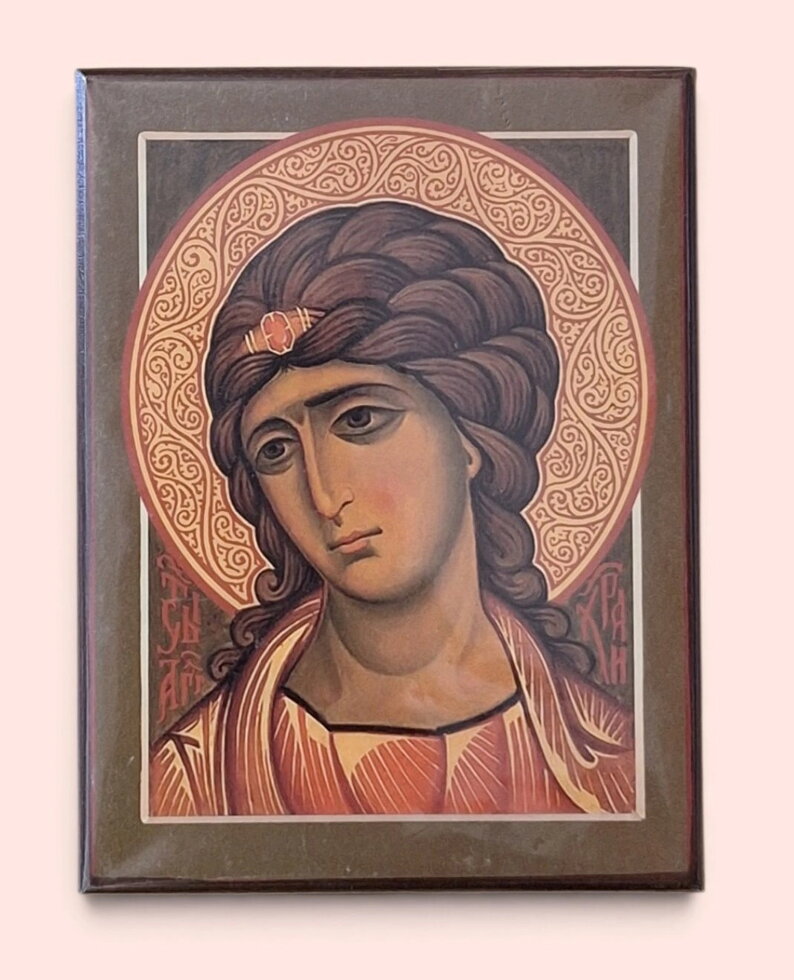 Ікона на дошці, «Ангел Охоронець». — фото 1