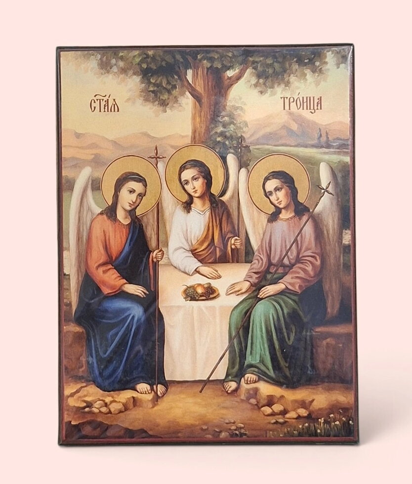 Ікона на дошці, «Трійця». — фото 1