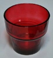 Стакан Лампадний червоний 48-3, діаметр 6,5 см. Висота 5,5 см., Скло, (пофарбований зверху, непленочная фарба)
