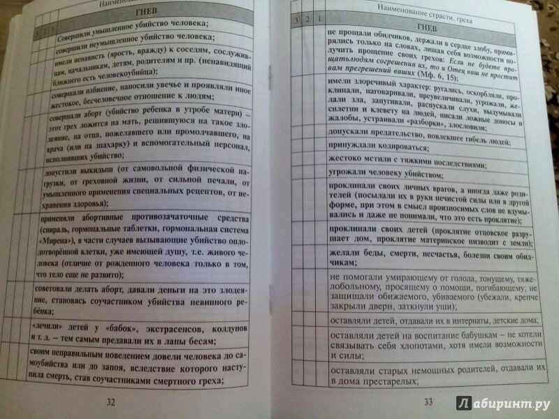 Щоденник кається. Перелік смертних гріхів і пристрастей. Аскетика для мирян — мініатюра 2